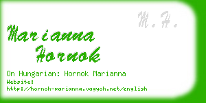 marianna hornok business card